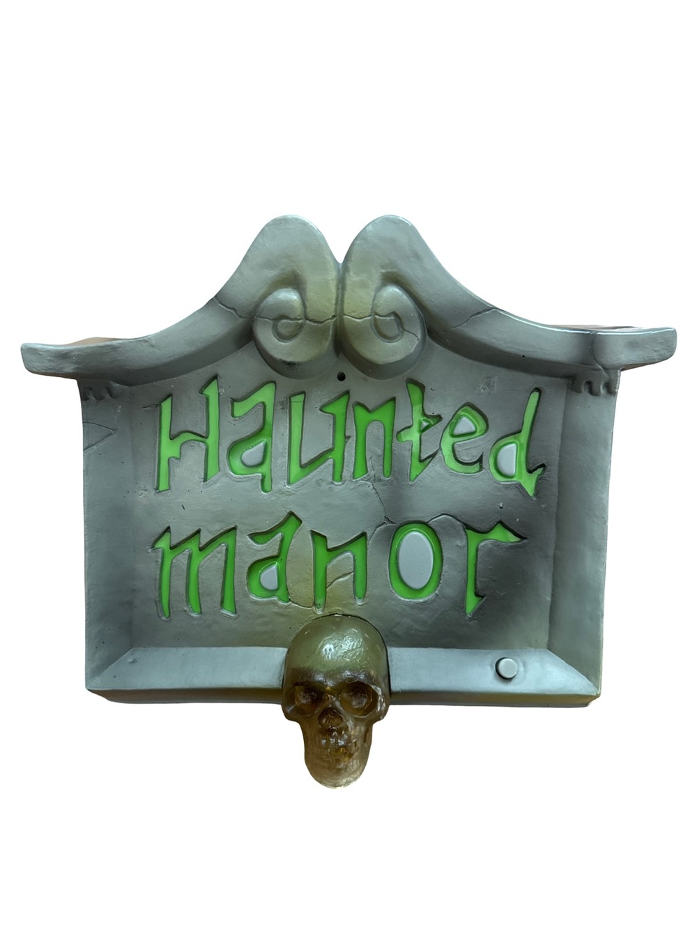 Gemmy Haunted Manor Halloween Sign Spooky Voice & Sound Effects Halloween Prop